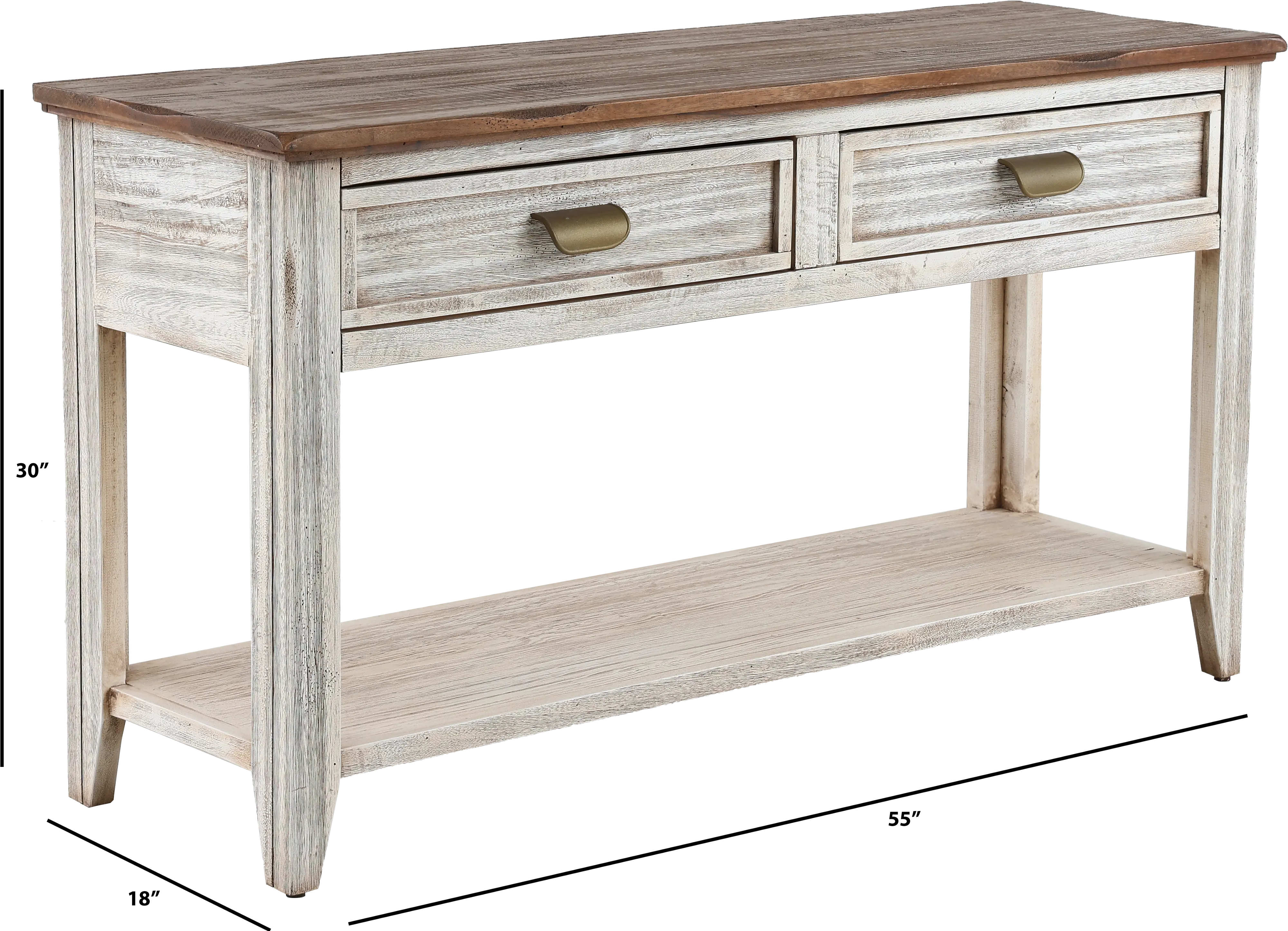 Sahara Brown Two-Tone Sofa Table