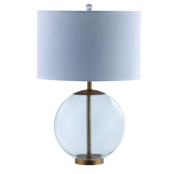 Benjara BM204899 Drum Shade Metal Table Lamp with ...