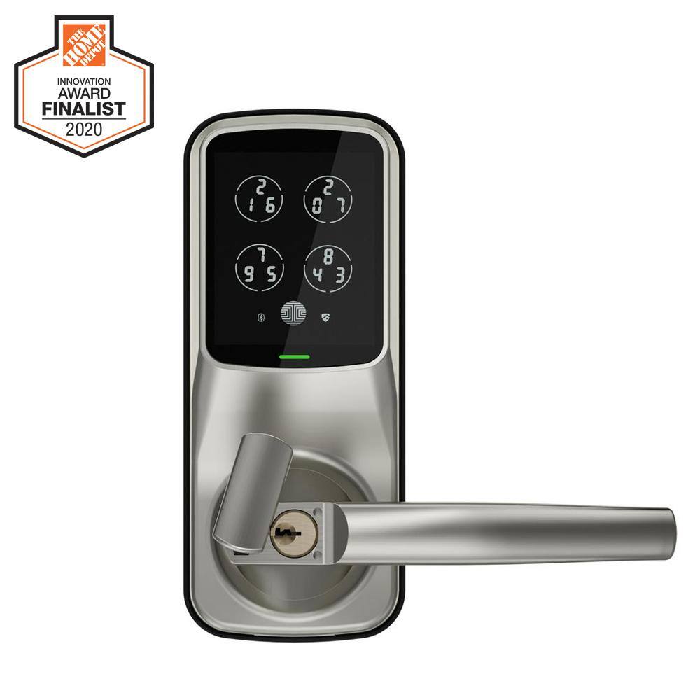 Lockly Model-S Satin Nickel Smart Touchscreen Keypad Door Latch Lock with Bluetooth PGD6SSN