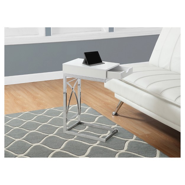 Accent Table With Drawer White Everyroom