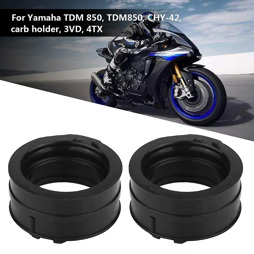 2 Pcs Motorcycle Carburetor Intake Manifold Boot Joint For Yamaha Tdm 850 Tdm850 Chy-42