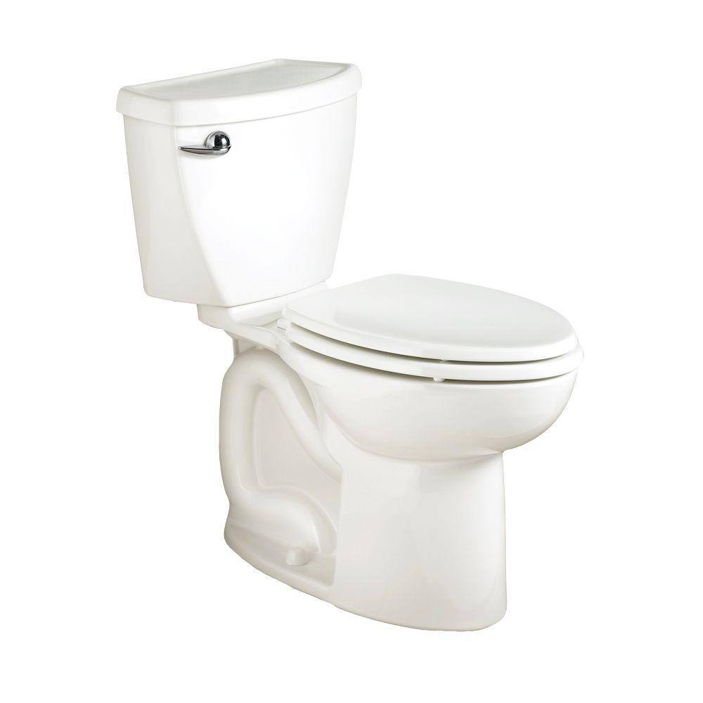 American Standard Cadet 3 Powerwash Tall Height 10 in. Rough 2-Piece 1.6 GPF Single Flush Elongated Toilet in White Seat not Included 270AB001.020