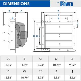 Aoibox 7 in. Aluminum Shutter Exhaust Fan in Silver High Speed 1680 RPM 760 CFM 2-Pack SNMX5170