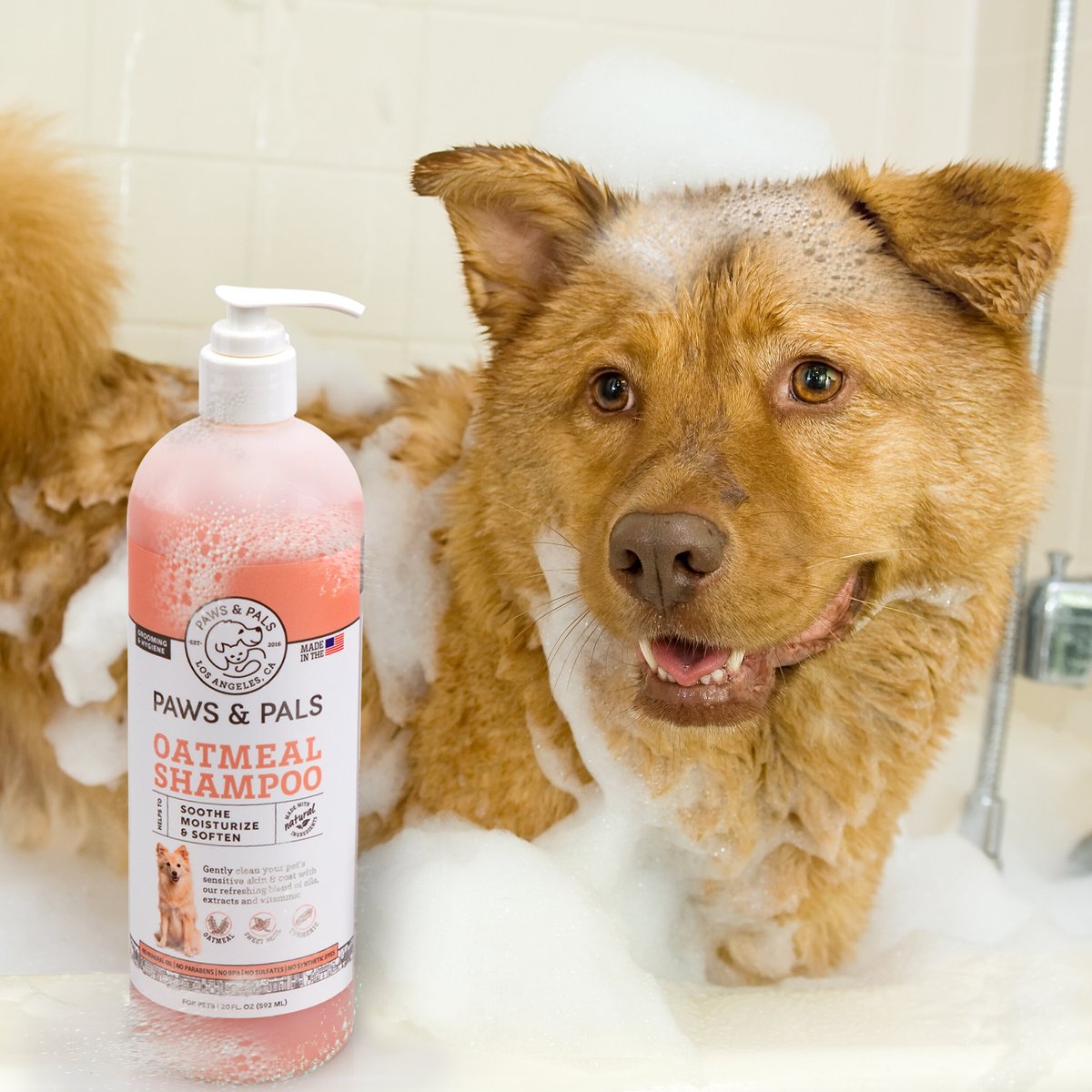 Paws and Pals Oatmeal， Sweet Basil and Turmeric Shampoo