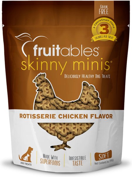 Fruitables Skinny Minis Rotisserie Chicken Flavor Soft and Chewy Dog Treats