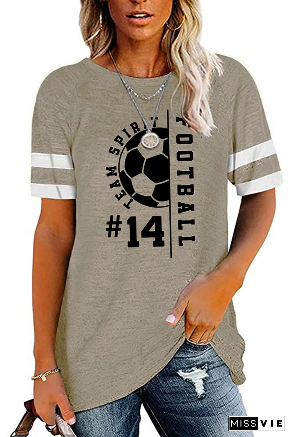 Football Team Spirit Graphic Tee Wholesale