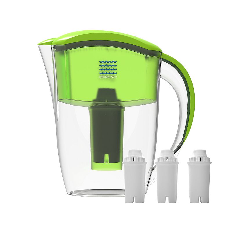 Drinkpod  Alkaline Water Pitcher 2.5L Capacity Includes 3 Filters