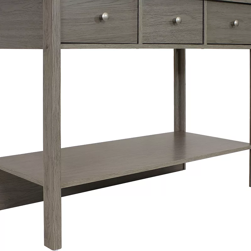 Sunnydaze Classic Entryway Table with Drawers - Thunder Gray - 30 in