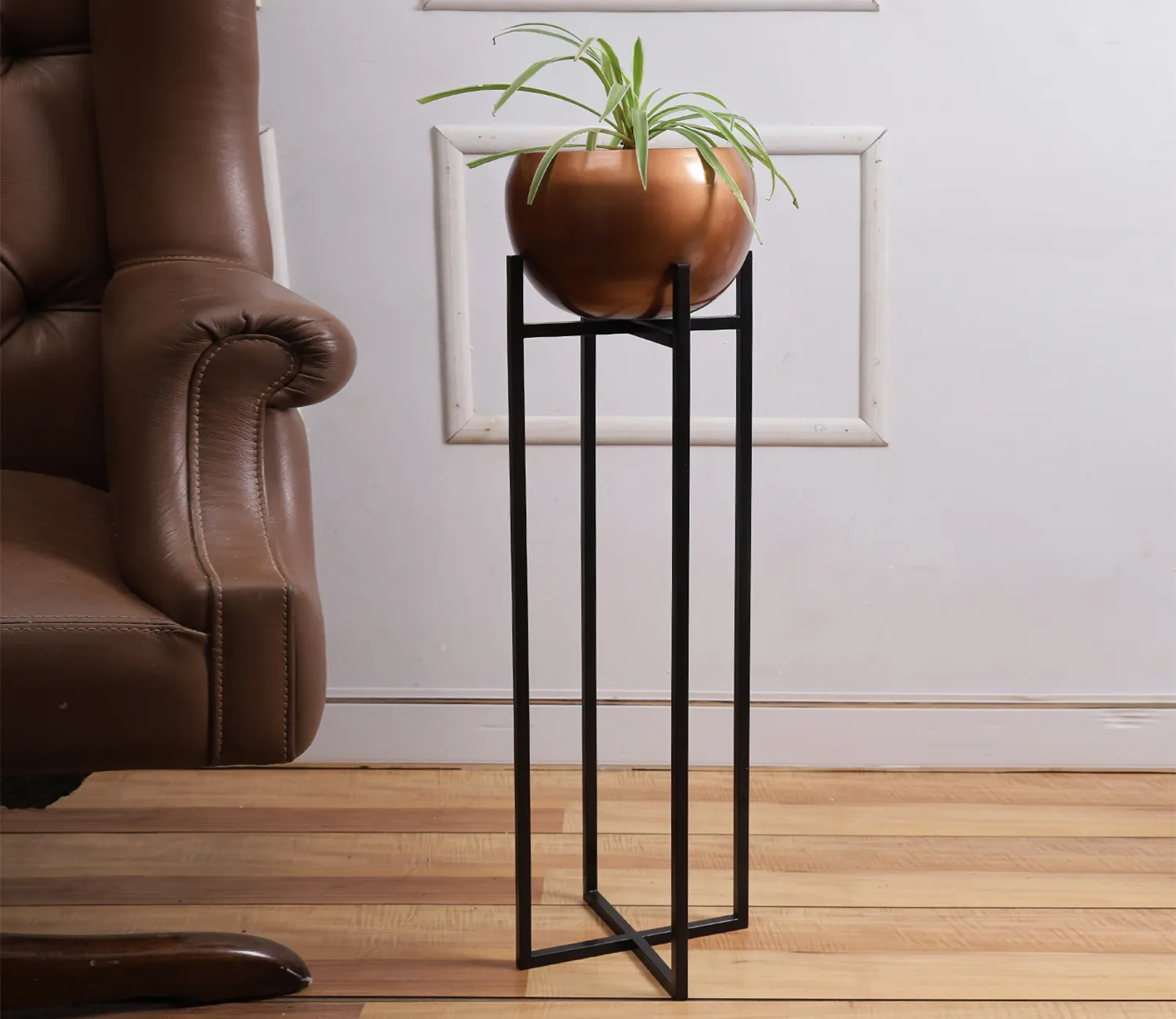 Metal Planter with Stand Flower Pot for Home Decoration Party Wedding Decoration Floor Planter Set For Garden Supplies