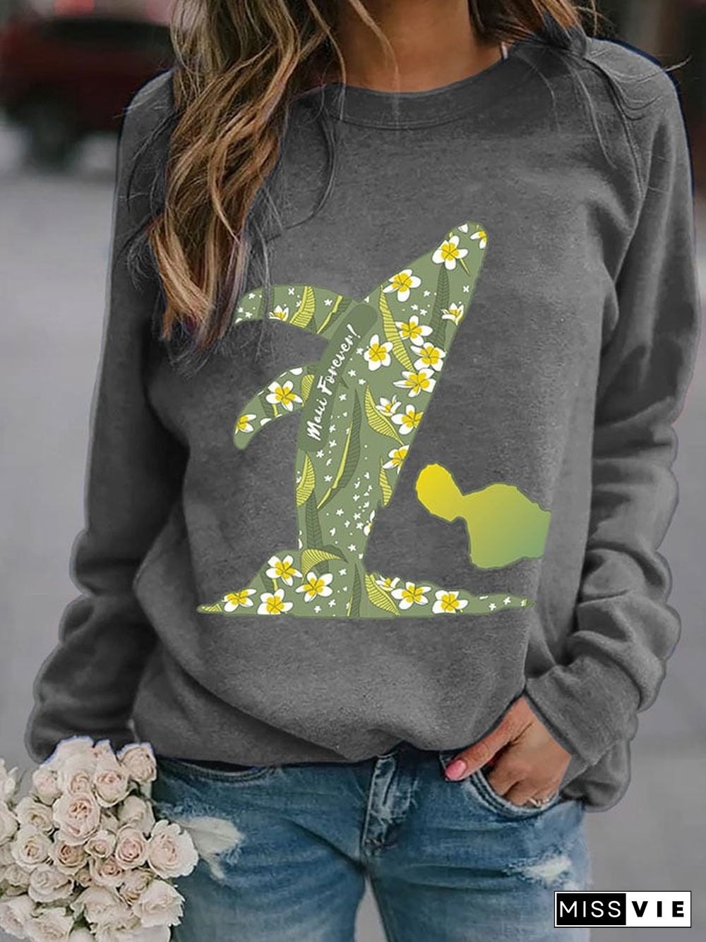 Women's Maui Forever Print Sweatshirt