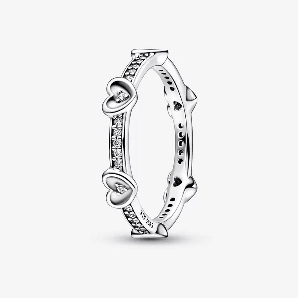 PANDORA  Radiant Sparkling Hearts Ring