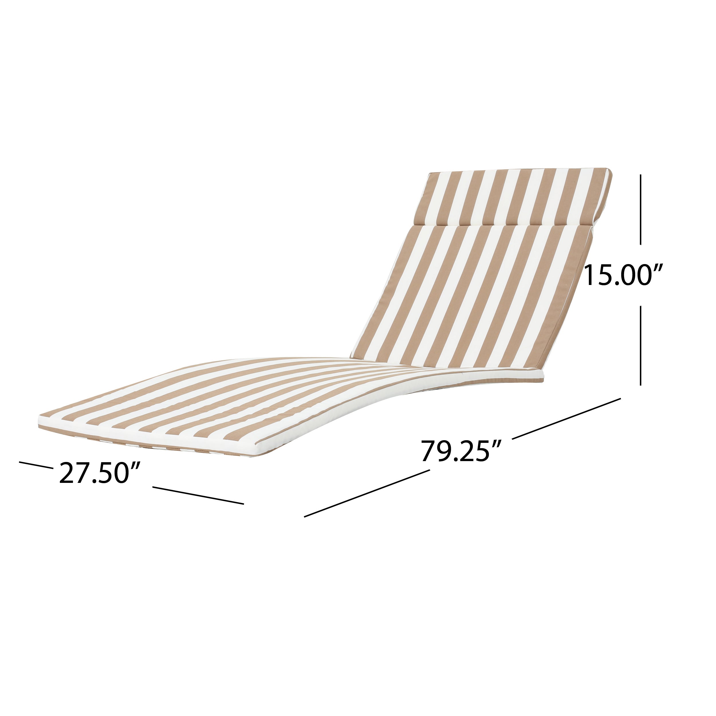 Lakeport Outdoor Wicker Lounge w/Brown & White Stripe Water Resistant Cusions