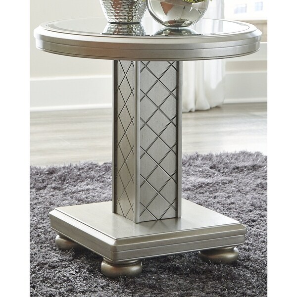 Chevanna Platinum Round End Table