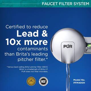 PUR PLUS Faucet Mount Filtration System Chrome PFM400H