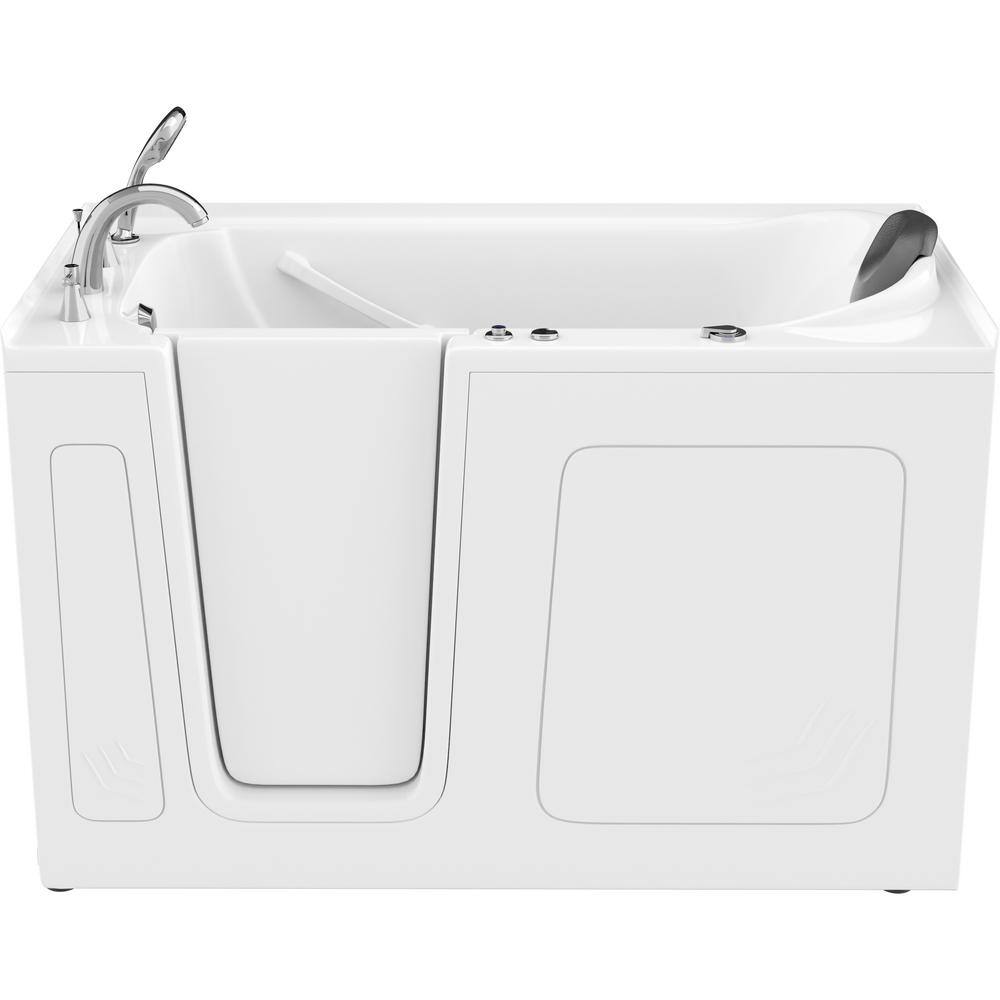 Universal Tubs Safe Premier 59.6 in. x 60 in. x 32 in. Left Drain Walk-in Whirlpool Bathtub in White HD3260LWH-CP