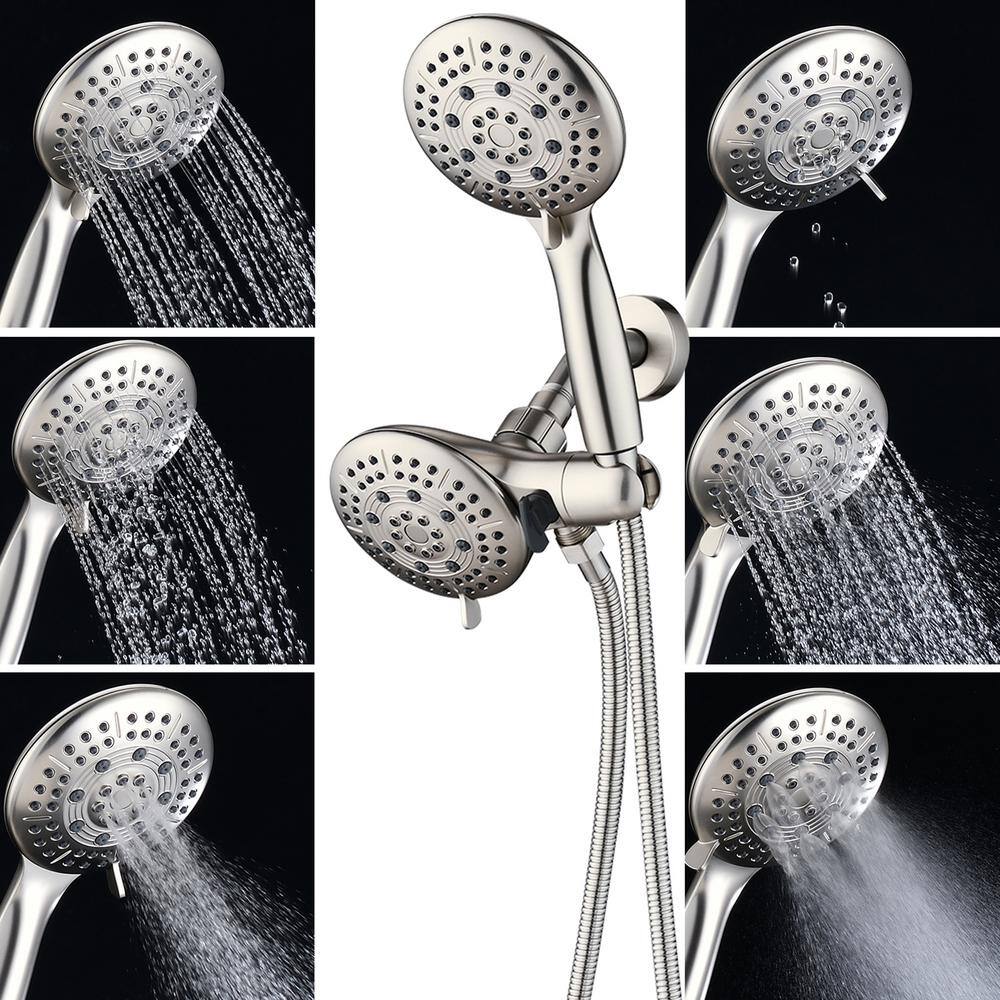 Tahanbath 6-Spray Multifunction Deluxe Wall Bar Shower Kit with Hand Shower in Brushed Nickel MS-A3794-BN-KXC