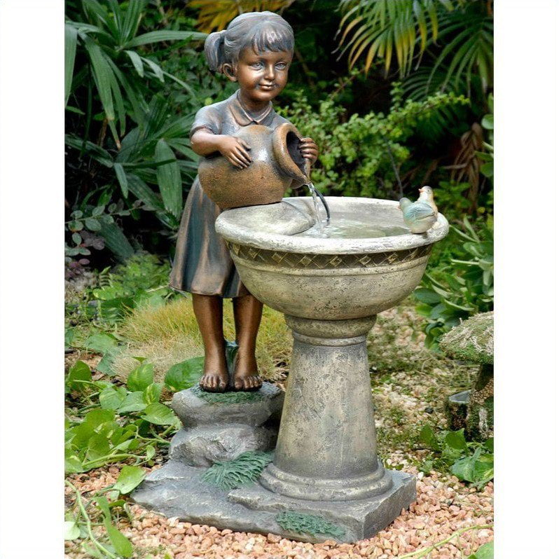 Jeco Versando Bird Bath Outdoor Water Fountain