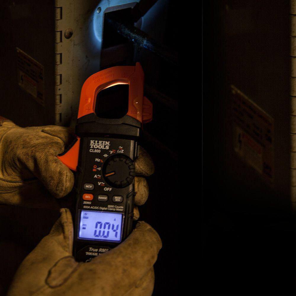 Klein Tools 600 Amp ACDC True RMS Auto Ranging Digital Clamp Meter (CL800) CL800