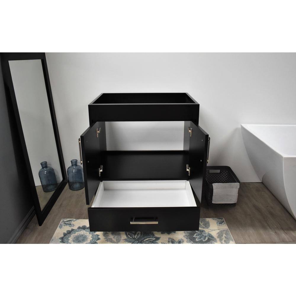 VOLPA USA AMERICAN CRAFTED VANITIES Capri 24 in. W x 21 in. D Bathroom Vanity Cabinet Only in Black MTD-3524BK-0