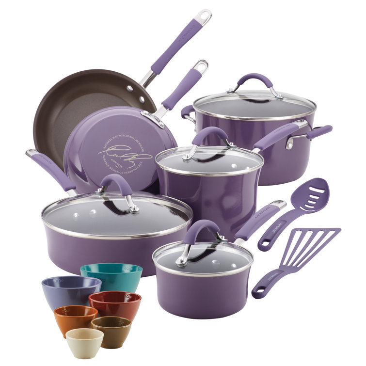 Rachael Ray Cucina Nonstick Cookware and Prep Bowl Set, 12-Piece