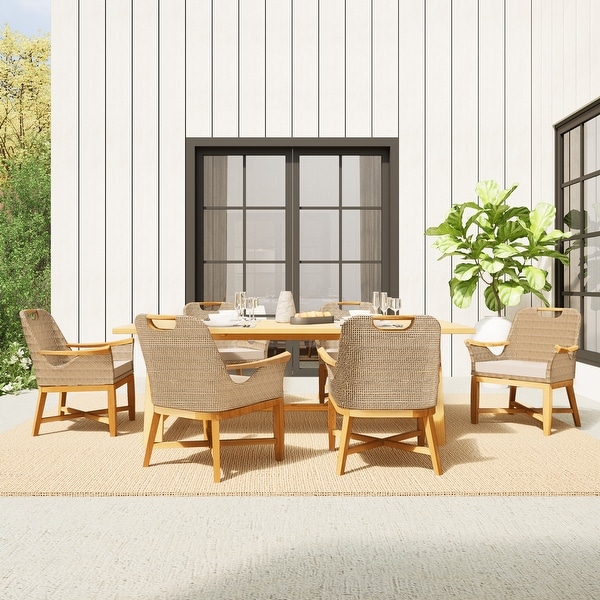 Cambridge Casual Sydney 7Piece Teak Outdoor Dining Set with Large Table