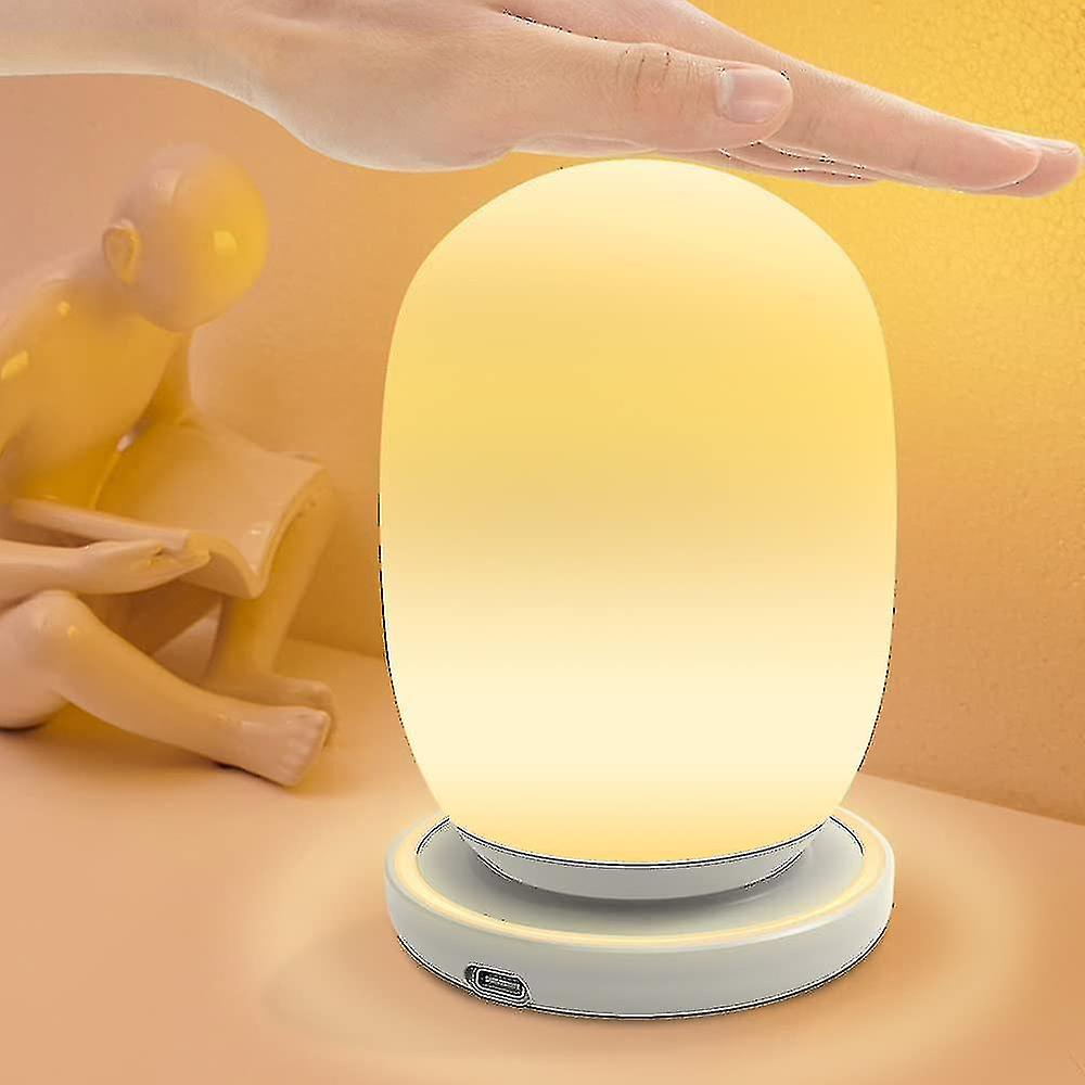 Touch Night Light， Color Changing And Dimmable Portable Warm White Bedside Led Light， Rechargeable