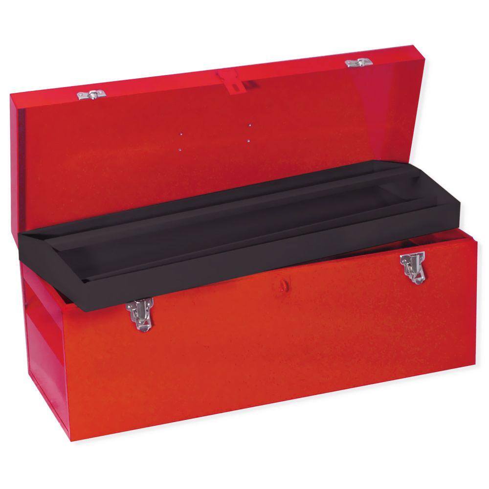 URREA Heavy Duty Metal Tool Box- 24 in. X 9 in. X 9 in. D7