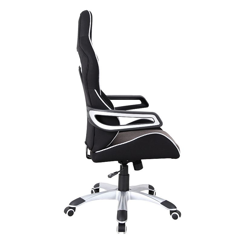 Techni Mobili Ergonomic Upholstered Racing Style Home and Office Chair