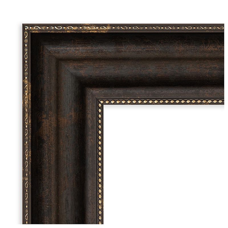 Stately Bronze Beveled Bathroom Wall Mirror