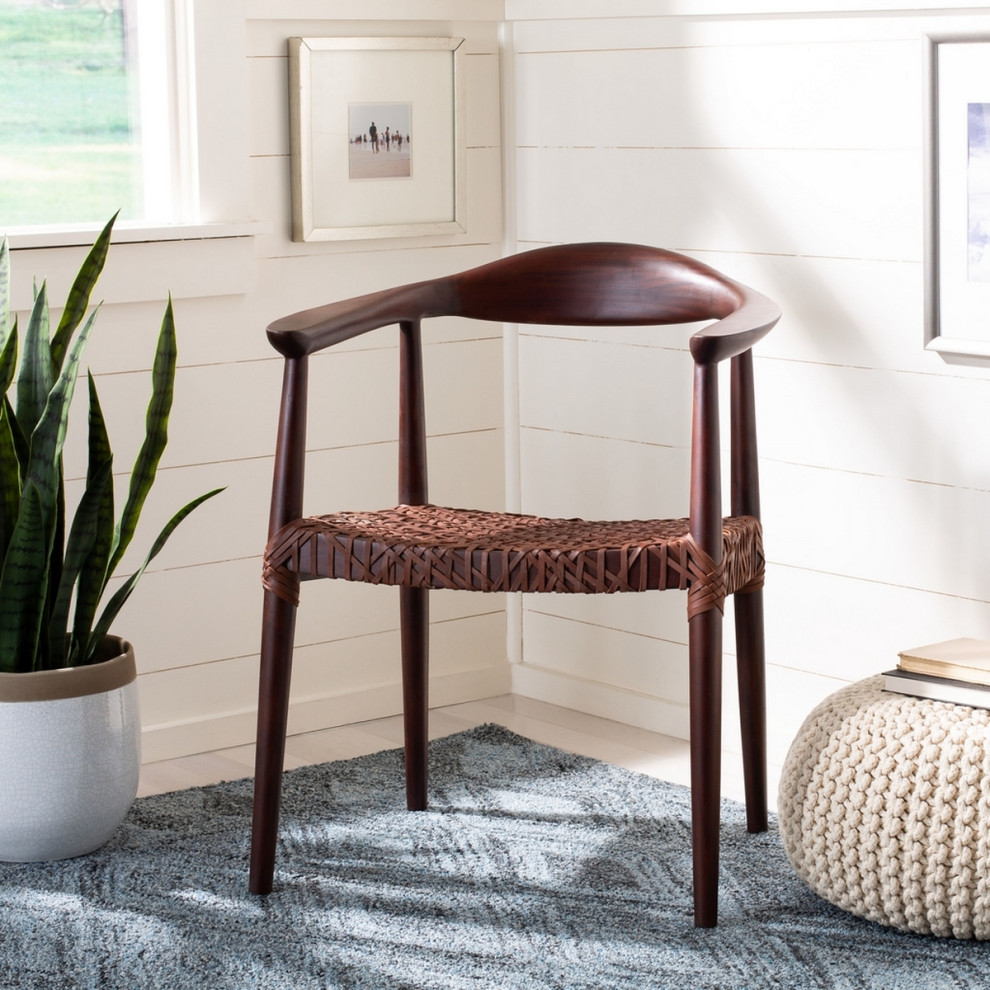 Helen Woven Arm Chair Walnut/Brown   Midcentury   Armchairs And Accent Chairs   by V.S.D Furniture  Houzz