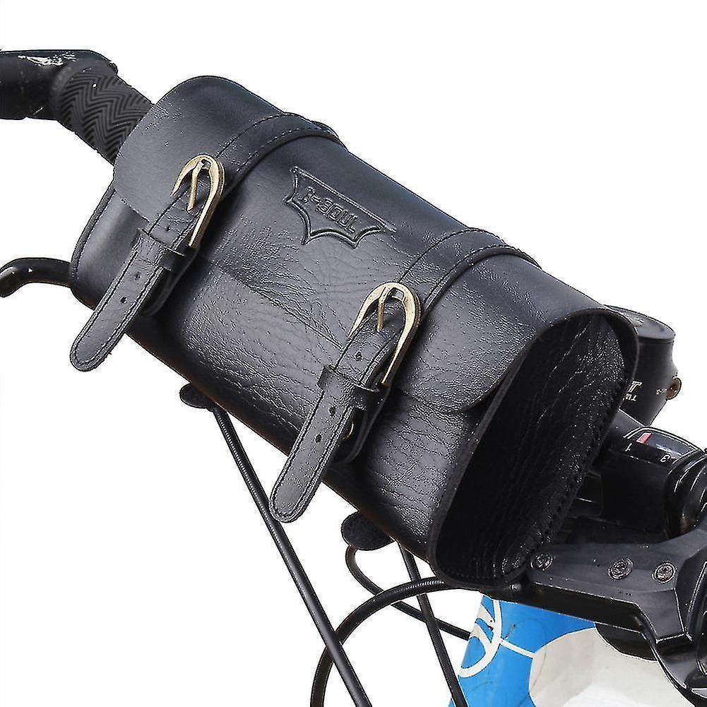 New Vintage Bicycle Handlebar Bag Bicycle Tail Bag Pu Leather Cycling Bag Saddle Pouch Tail Pannie