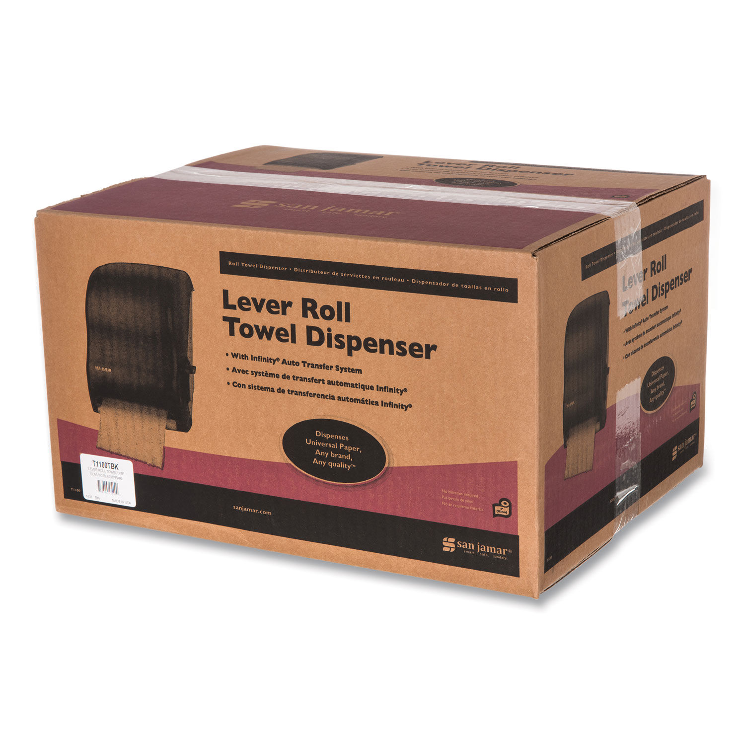 Lever Roll Towel Dispenser by San Jamarandreg; SJMT1100TBK