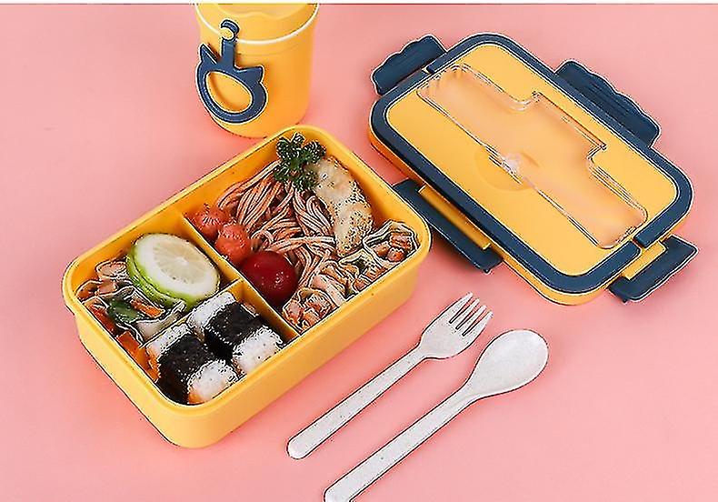 Bento Lunch Box， Lunch Box Kids - 1000ml Insulated Lunch Box With 4 Compartments Bento Box Adult Lun