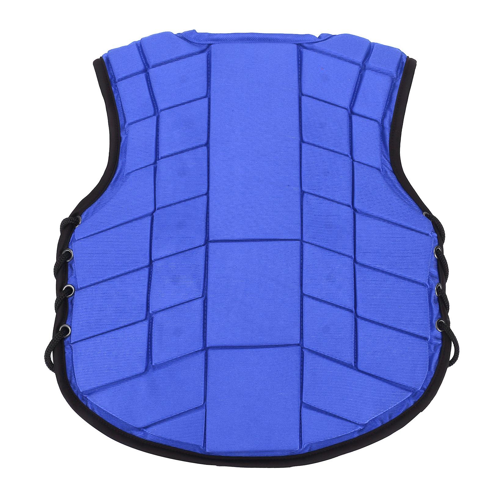 Kids Equestrian Vest Foam Padded Safety Horse Riding Protective Gear Body Protector Bluecm