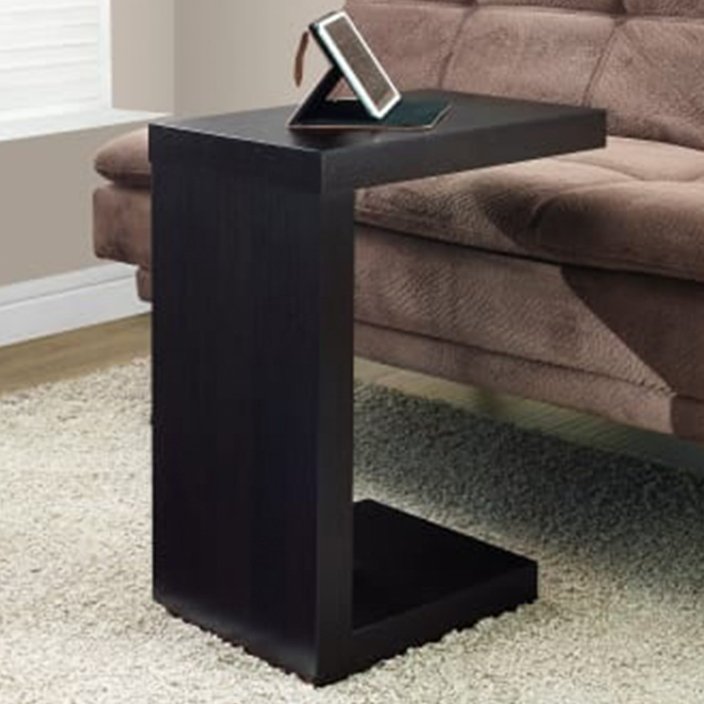 HomeRoots 11.5 quotx 18 quotx 24 quotCappuccino Hollow Core Particle Board Accent Table   Transitional   Side Tables And End Tables   by UStradeENT LLC  Houzz