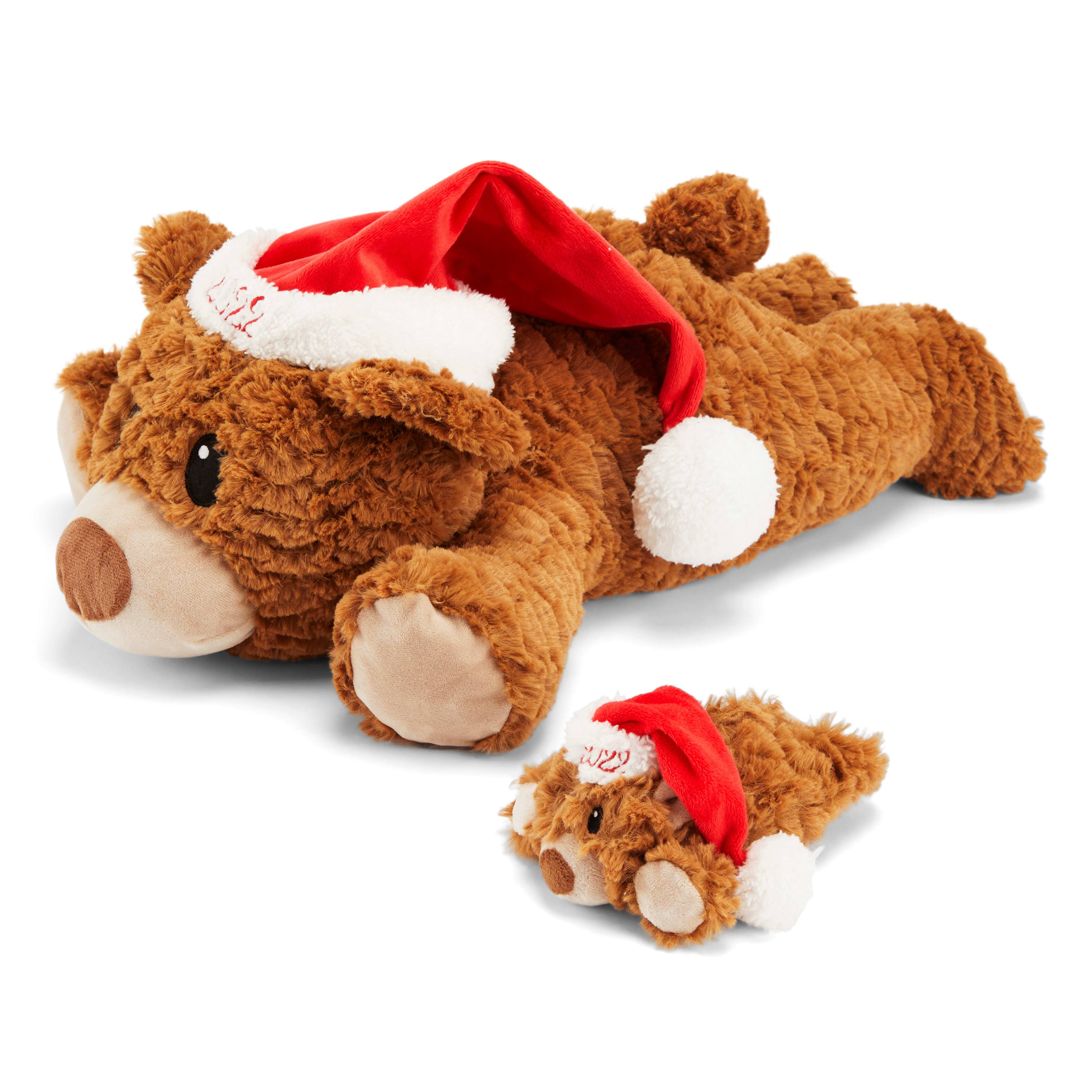 More and Merrier Plush Santa Snuggles Dog Toy， Small