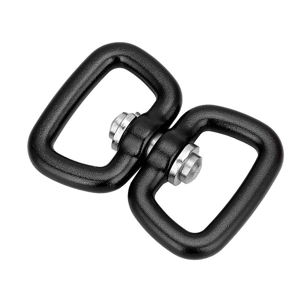 Outdoor Aluminum Alloy Key Ring Connection Rotary Swivel Buckle Adapter Black