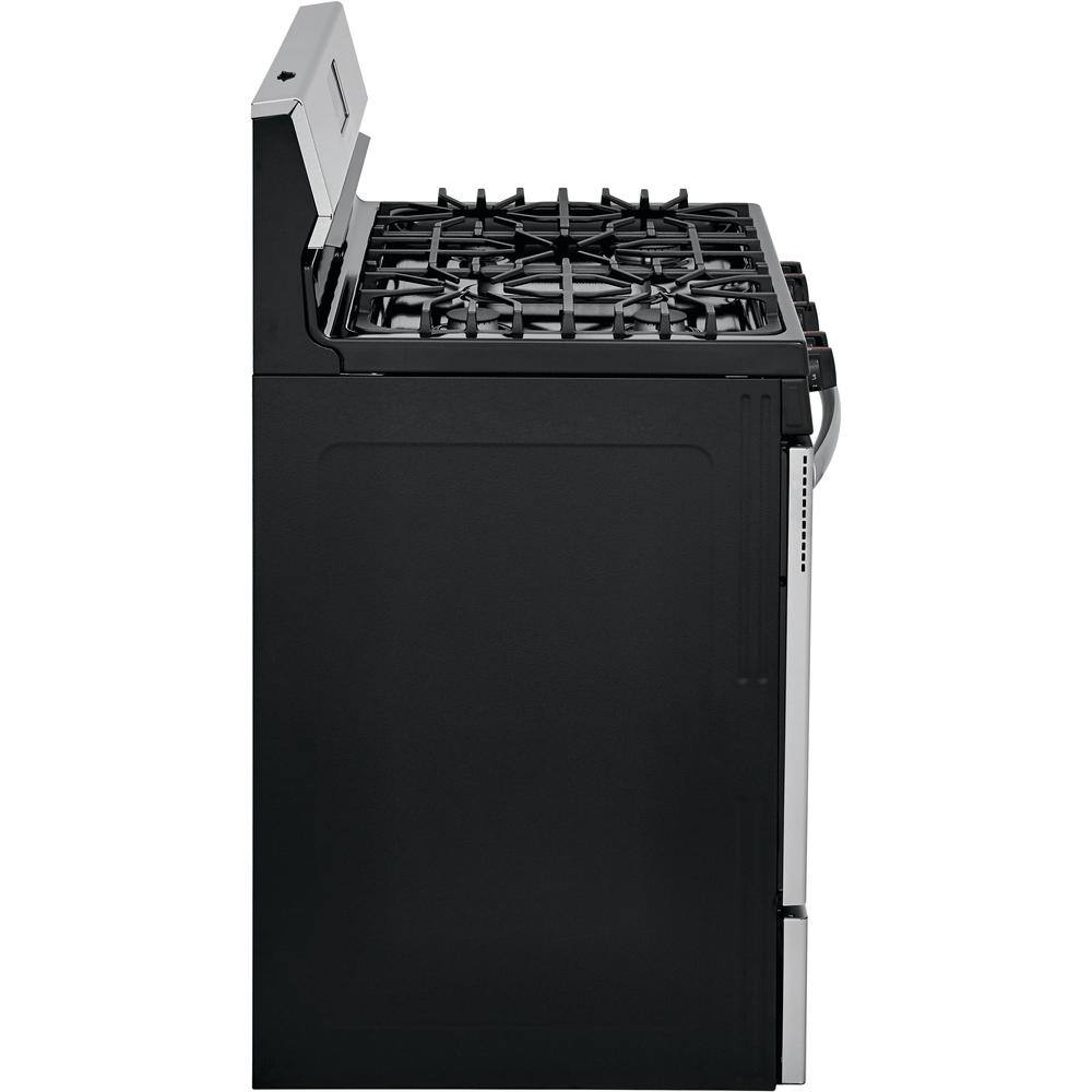 Frigidaire 30 in. 5 Burner Freestanding Gas Range in Stainless Steel FCRG3052AS