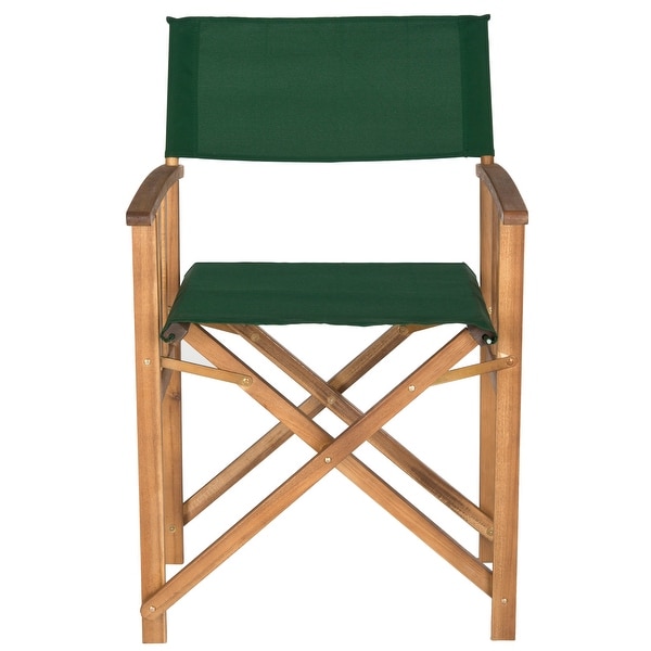 SAFAVIEH Outdoor Living Laguna Green Acacia Wood Director Chair (Set of 2)