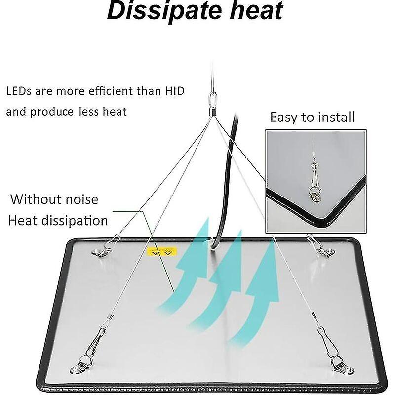 1000w Led Lights For Gardening， Flowering And Growth， Indoor Grow Lights， Hydroponic Grow Lights With Hooks， Germination And Growth Lightsred+warm Whi