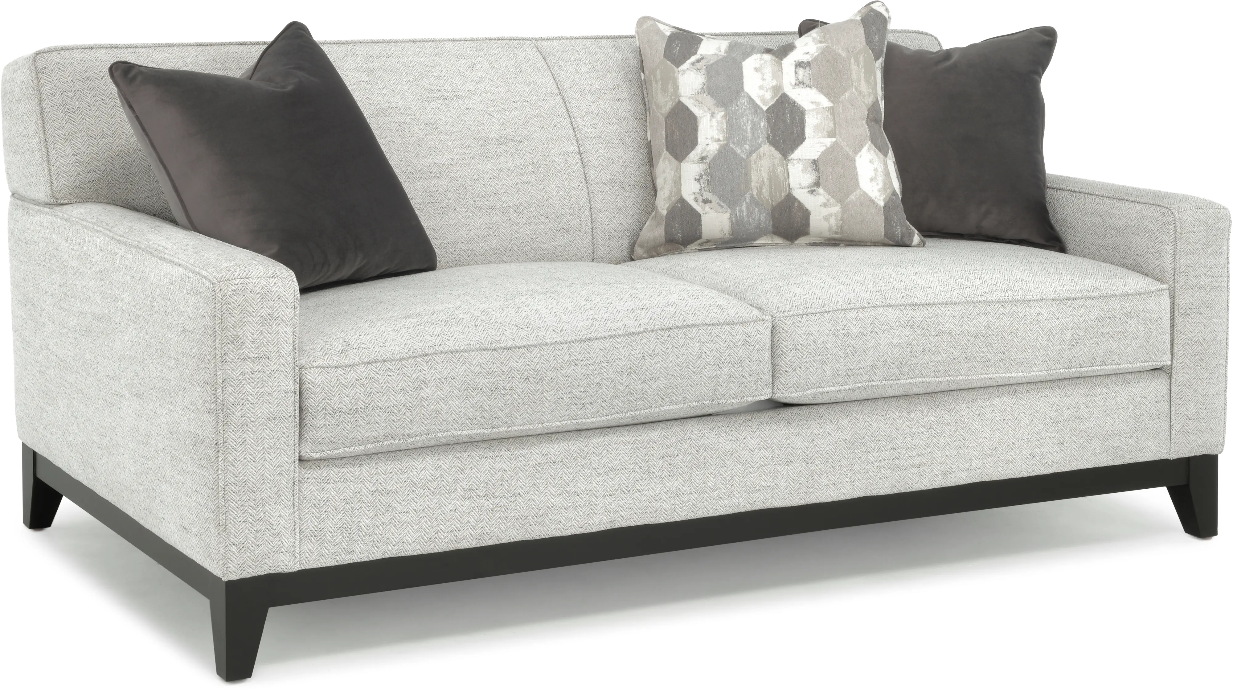 Olivia Pearl Gray Loveseat