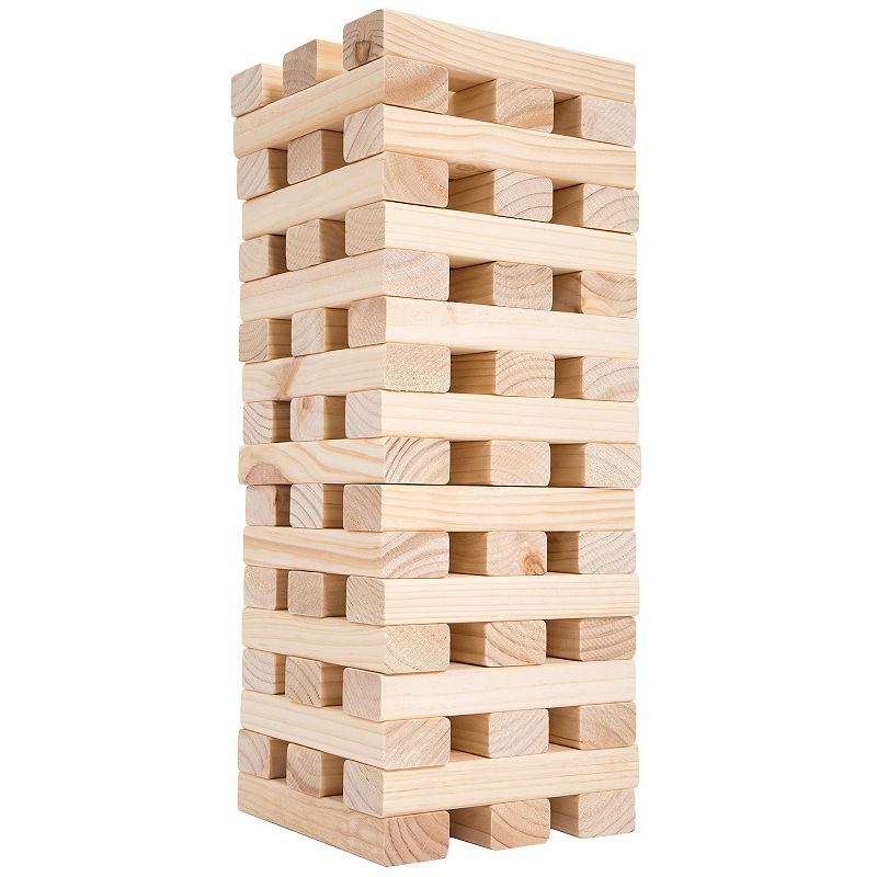 Hey! Play! Giant Wooden Blocks Tower Stacking Game