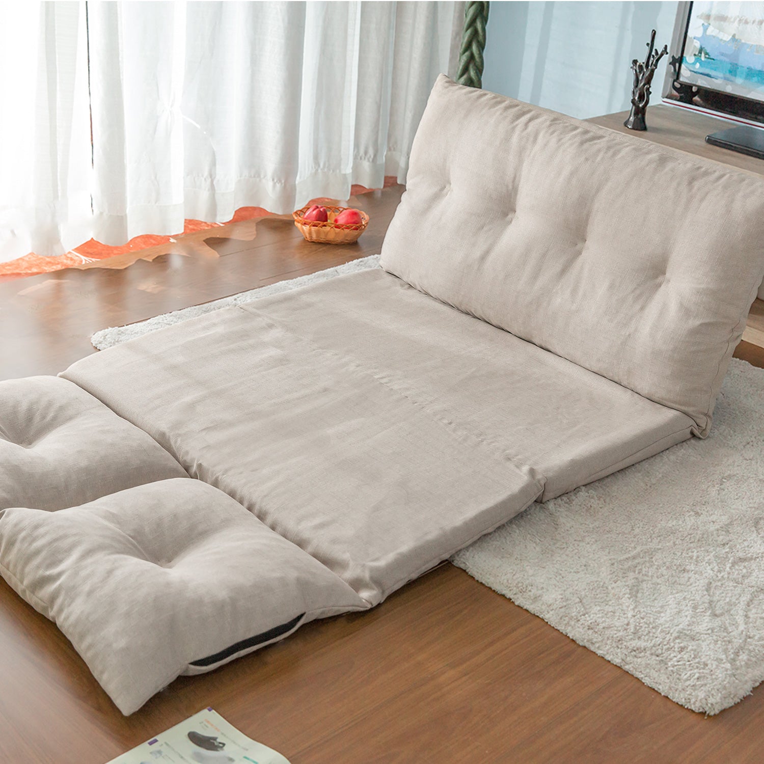 Lixada Sofa, Beige Polyester