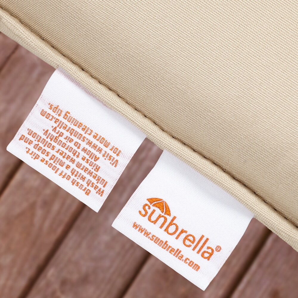 Sunbrella Canvas Natural/ Canvas Spa Indoor/ Outdoor Pillow Set