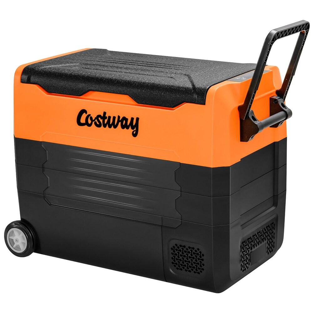 Costway 58 Quarts Car Refrigerator Portable RV Freezer Dual Zone w/   See details