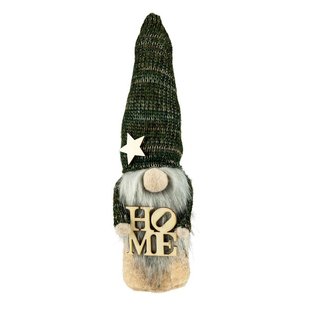 Green Knit Standing Home Gnome Christmas Figure