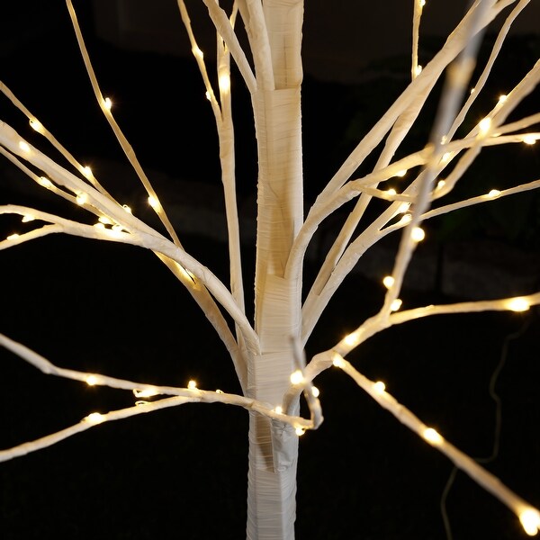 5 FT Copper Wire Birch Tree With 268 Warm White LEDs