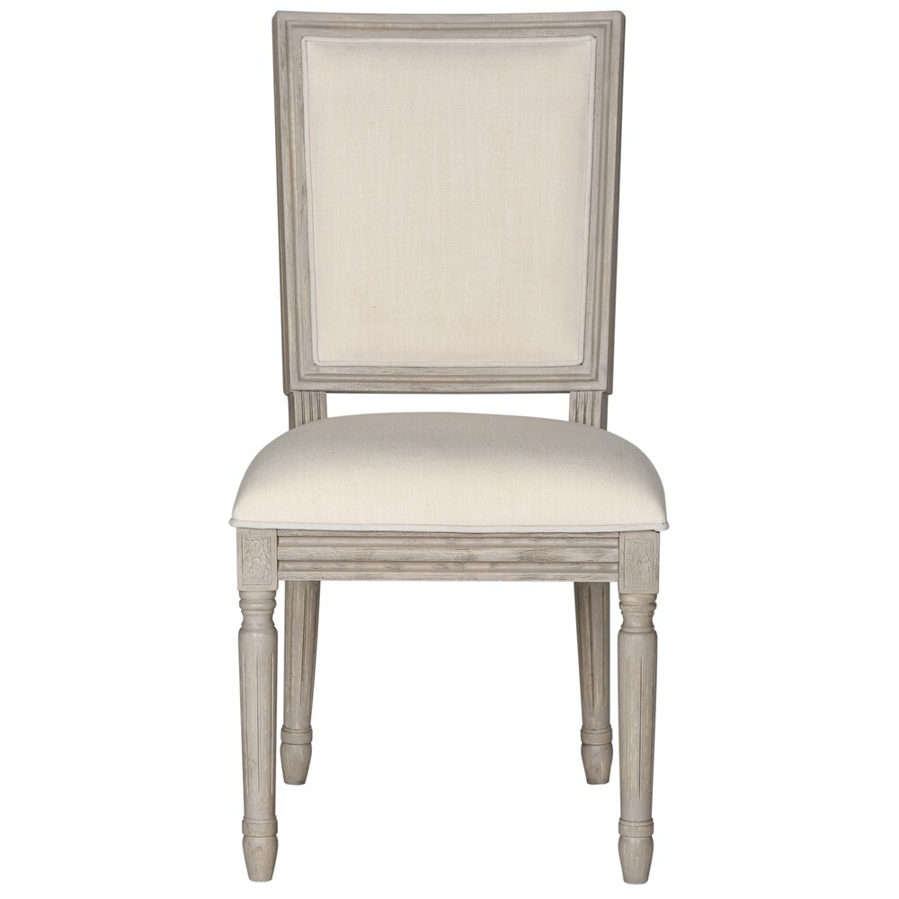 SAFAVIEH Dining Buchanan Light Beige Rectangular Dining Chair (Set of 2)   19\