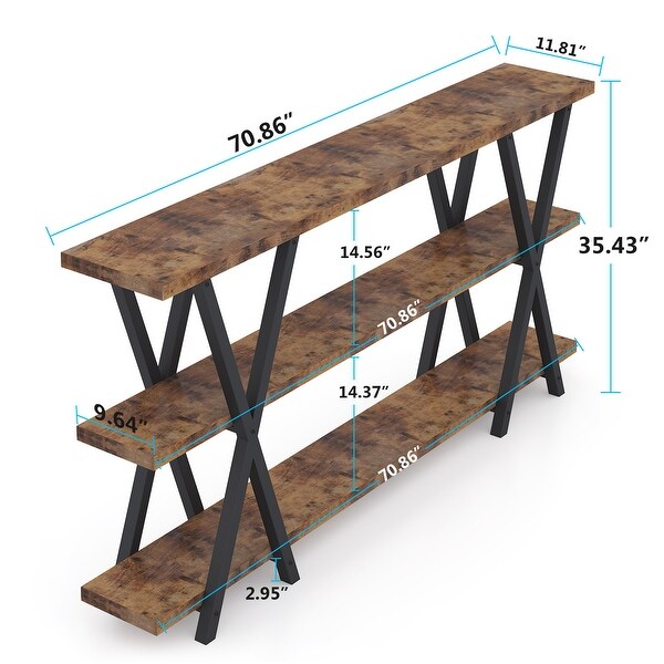 Sofa Console Table， Narrow Extra Long Console Table for Entryway