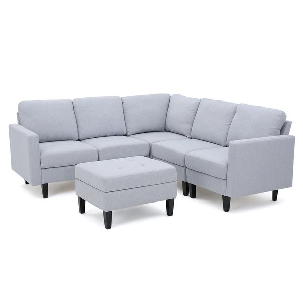 Zahra 6-piece Sofa Sectional with Ottoman by Christopher Knight Home